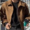 Maillard Wears American Retro Brown Coffee Suede Jacket Мужская винтажная короткая летная куртка весна-осень