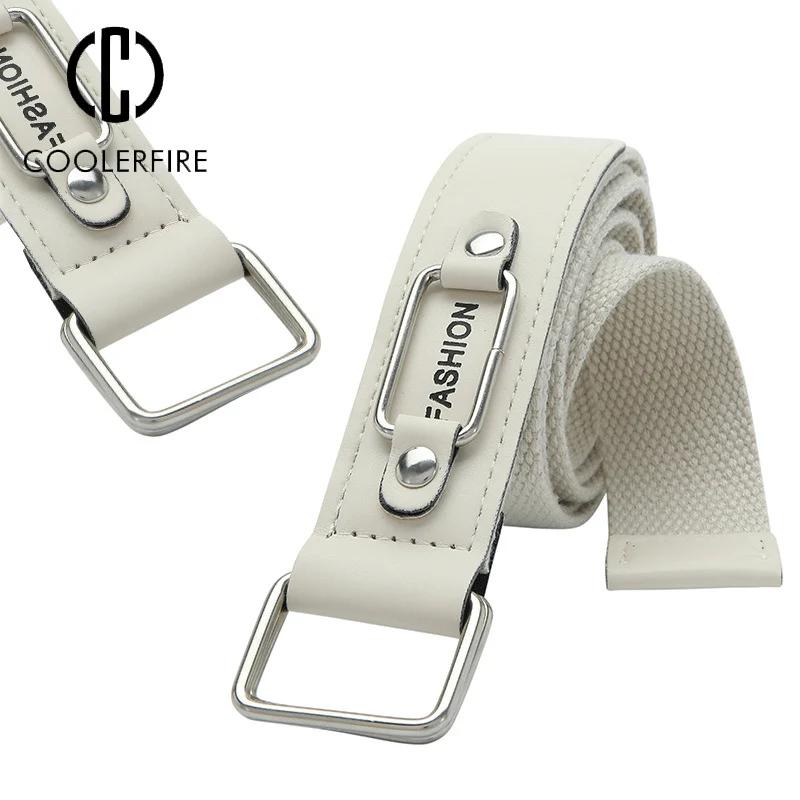 Женский тканевый ремень Женские ремни Нейлоновый холщовый ремень для просверленных повседневных дизайнерских ремней для женских брюк Ремень Джинсовый пояс BF82