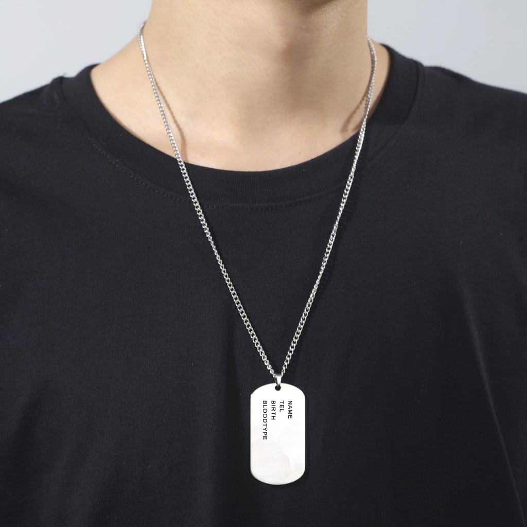 Военный армейский тактический персонализированный брусок США ожерелье с именем солдата цепочка на заказ военный подарок для мужчин отец нержавеющая сталь