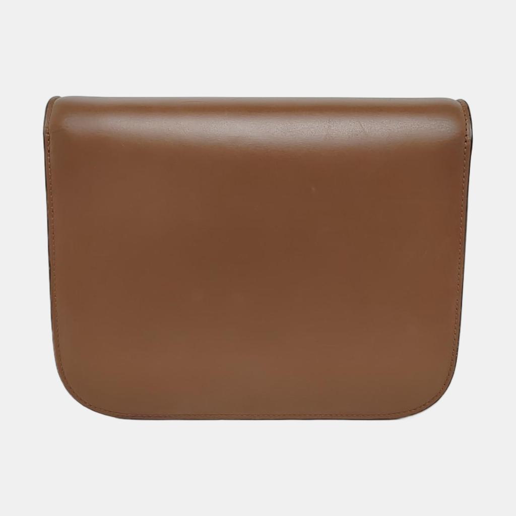 [Pre-Owned] Classic Box Gold Buckle Polished Calfskin Tofu Square Crossbody Shoulder Bag Medium - Fair #1PD4JS8