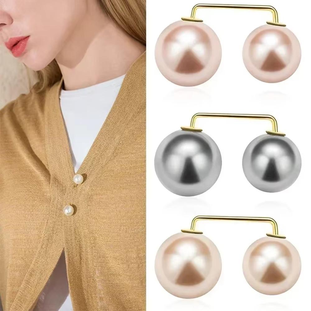 6Pcs Adjustable Pearl Brooch Clothing Accessories Retractable Button New Tighten Waist Button Women