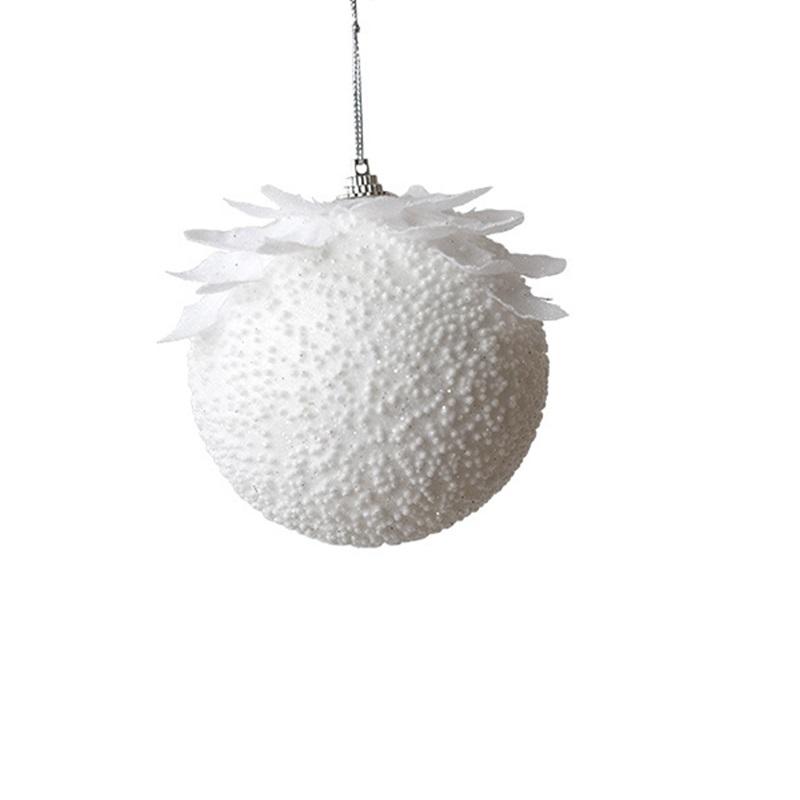 8/10см Пенопластовые Рождественские Шары Украшения Белый Цветочный Шар Подвеска для Рождественской Елки Свадебные Украшения Новогодние Украшения