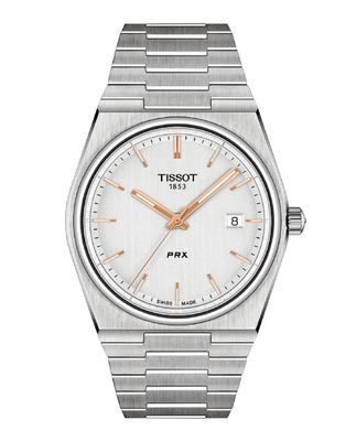 Мужские часы Tissot PRX с серебристым циферблатом и браслетом, Модель T1374101103100 [Официальный импорт]