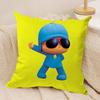 Cartoon Cute PPocoyoS Cushion Cover Short plush Doublesided Print Square Throw Pillow Covers Sofa Home Cushion Decor