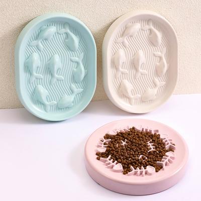 Non-slip Bottom Cat Feeder Bowl ABS Pet  Dishes High Quality Pet Bowl  Feeding Supplies