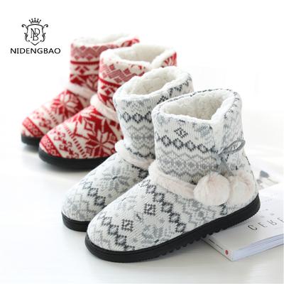 Модные женские зимние тапочки, плюшевые ботильоны, домашние тапочки для женщин, на плоской подошве, с хлопковой обувью для дома, нескользящие мягкие тапочки для женщин