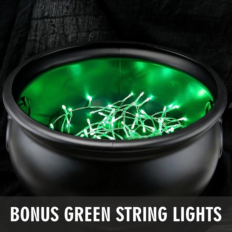 7,87-дюймовый котел ведьмы со штативом и огнями, Хэллоуин, ужасы, карнавал, ведро для конфет, украшение на открытом воздухе на Хэллоуин