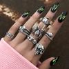 7Pcs/set Punk Snake Rings For Women Gothic Spider Men Fashion Jewelry Gifts Accessories