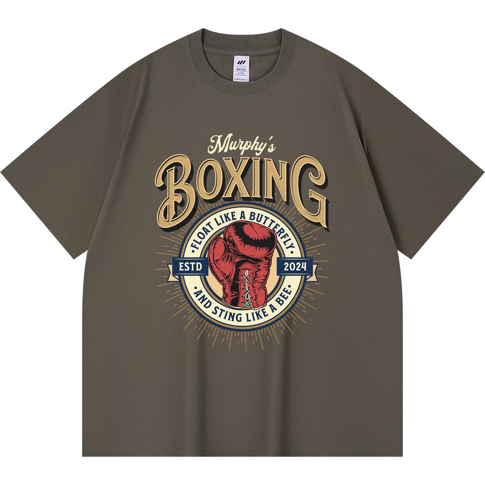 Футболка из 100% хлопка плотностью 230 г/м2, футболки Murphys Boxing Sports Print Tees, забавная футболка из чесаного хлопка в стиле Харадзюку