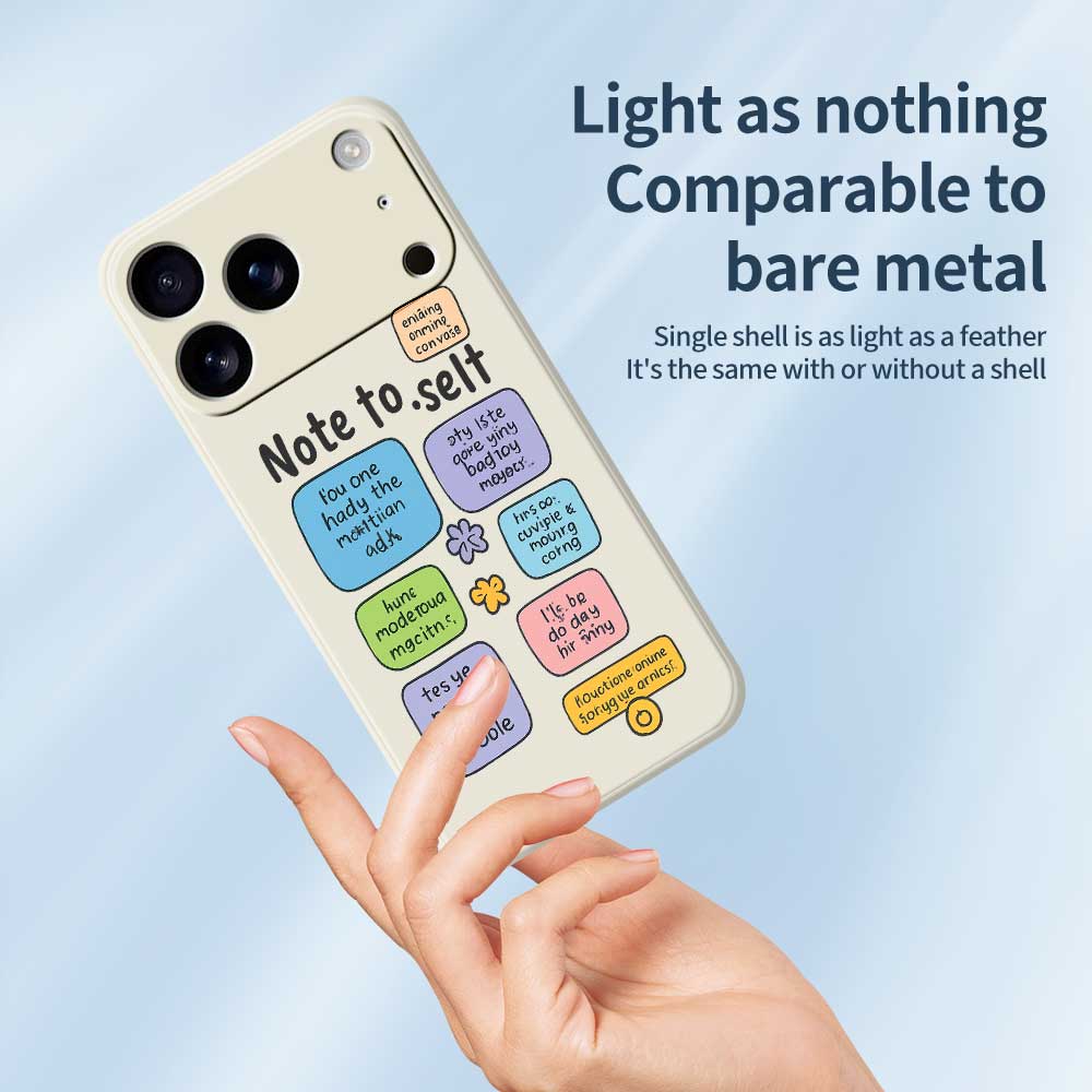 For iPhone 17 Pro Case Colored Sticky Notes Pattern Printing Straight Edge TPU Phone Back Cover