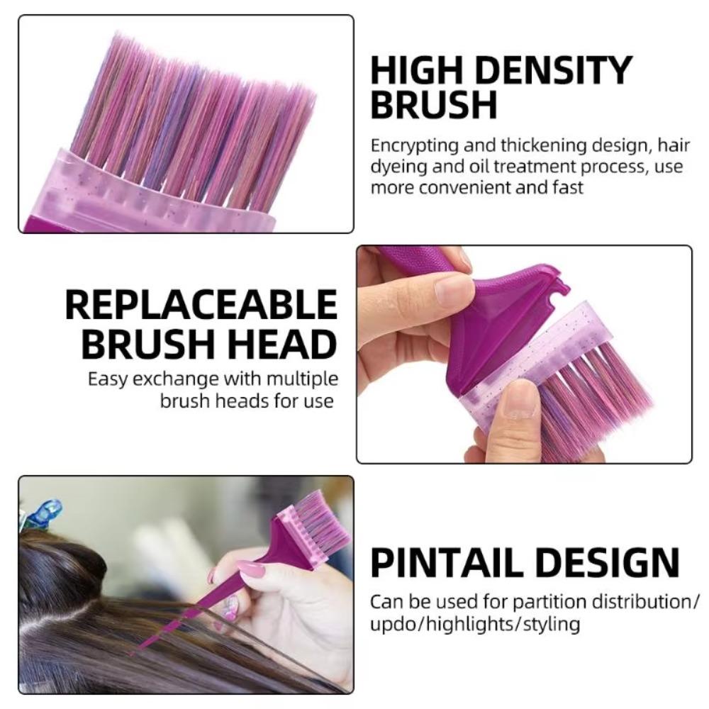 1Set Easy Clean Hair Dye Brushes Replacement Set Hairdressing Tinting Coloring Tools Barber