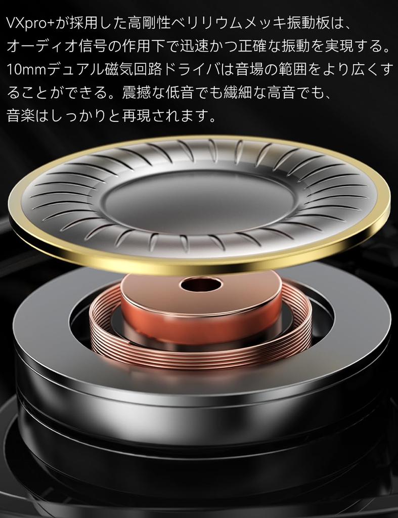 TRN VXpro+ In-Ear Monitors, High-Resolution Earphones, 8BA+1DD Hybrid Monitor Earphones, High Sound Isolation, Wired, 3.5mm Jack, QDC Detachable