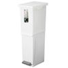 TONBO Shinki Gosei Neo Color 2-Tier Slim Pedal Trash Can, 36 Liter, White, 23.5cm (W) x 33.5cm (D) x 80.5cm (H), with Lid, Made in Japan