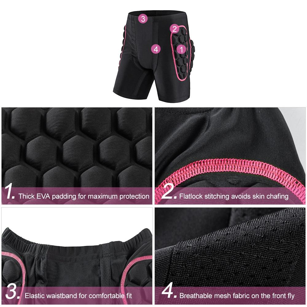 Honeycomb Padding Hip Protector Shorts Spandex Fabric Outdoor Padded Protective Shorts  Skiing
