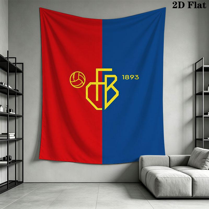 Настенный тканевый плед с принтом FCB Декоративные гобелены для спальни, гостиной, домашнего декора