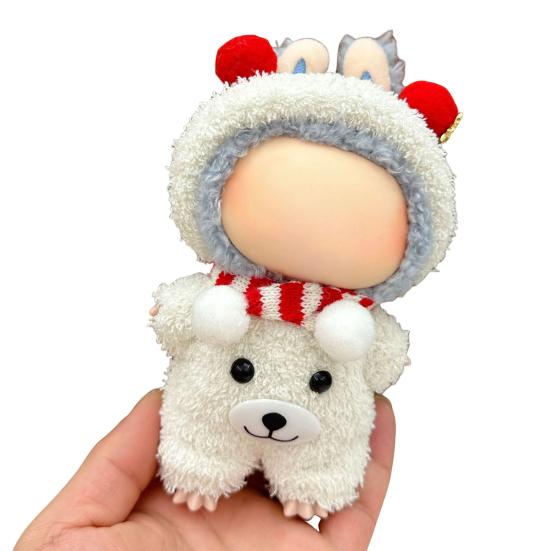 Комплект одежды для куклы 17 см Шляпа Комбинезон Наряд для куклы Одежда для игры Модные аксессуары для легкого одевания