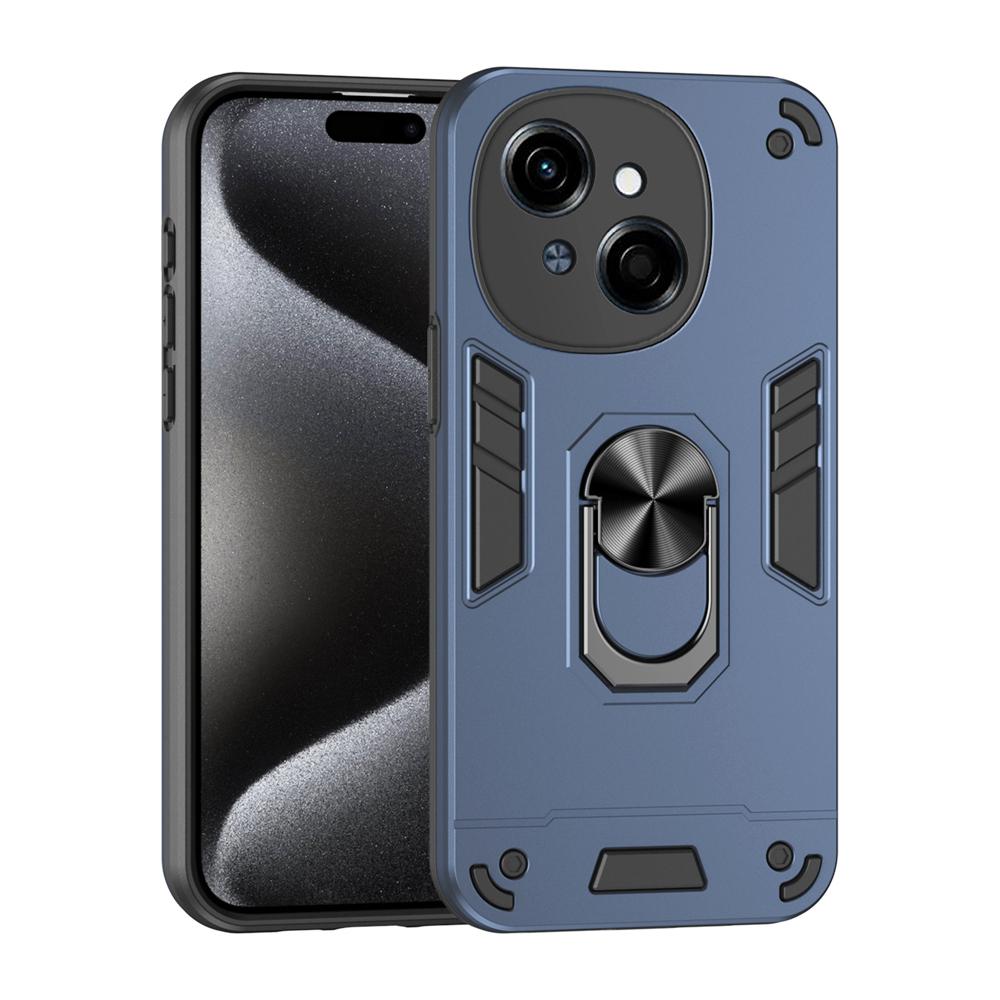 KEYSION Противоударный чехол для TECNO Spark Go 1 Go 2025 Silicone+PC Camera Protection Ring Stand Phone Back Cover для Tecno Pop9 4G