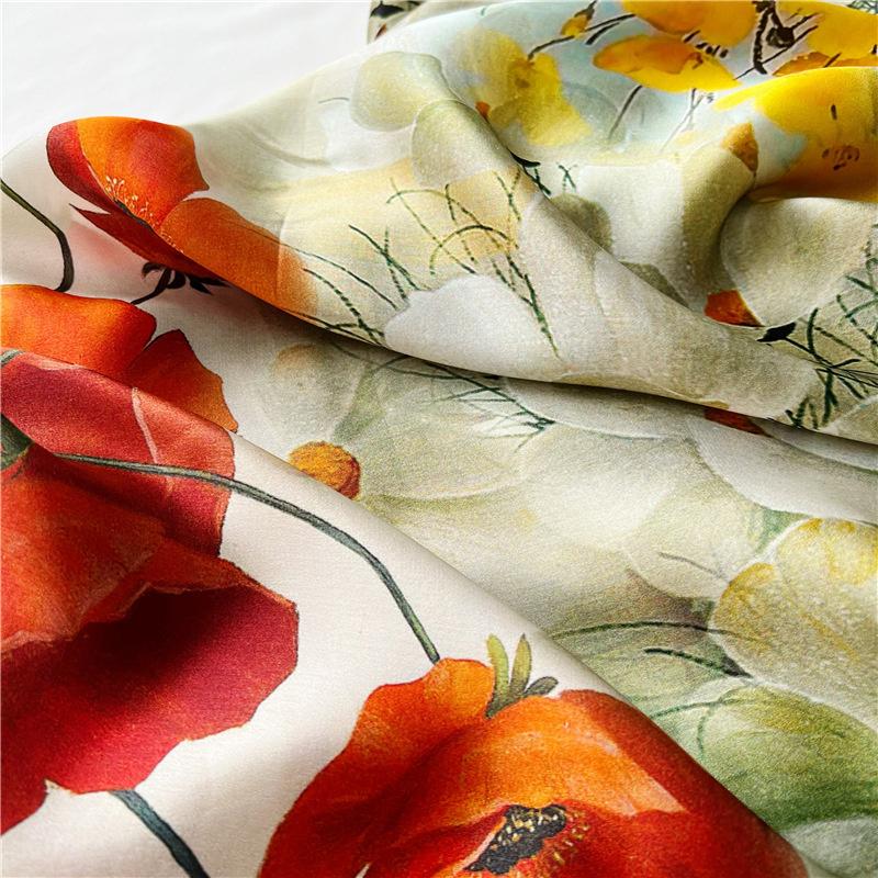 110*110 см квадратный шелковый шарф женский модный принт маленький шейный платок офисный женский пояс для волос носовой платок женский платок шаль шарф