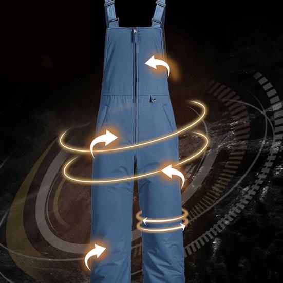 Waterproof Ski Pants Women Ski Bib Insulated Overalls Thickened Adjustable Shoulder Strap