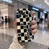 Черно-белая шахматная доска Вишневое сердце Цитата Волнистый край Чехол для телефона Для iPhone 17 16 15 14 13 12 11 8 7 Plus Pro Max Модный чехол