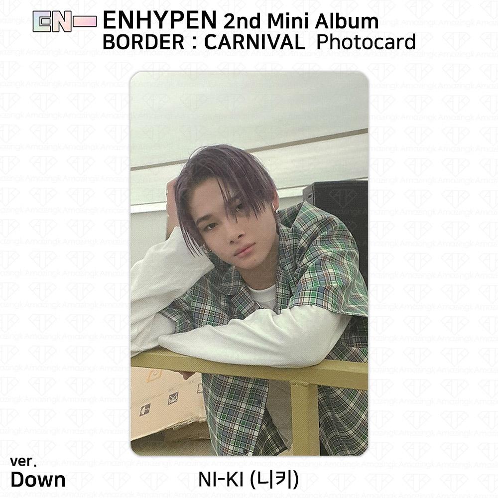 ENHYPEN 2-й мини-альбом Border Carnival, официальная фотокарточка Up Hype Down Ver. KPOP