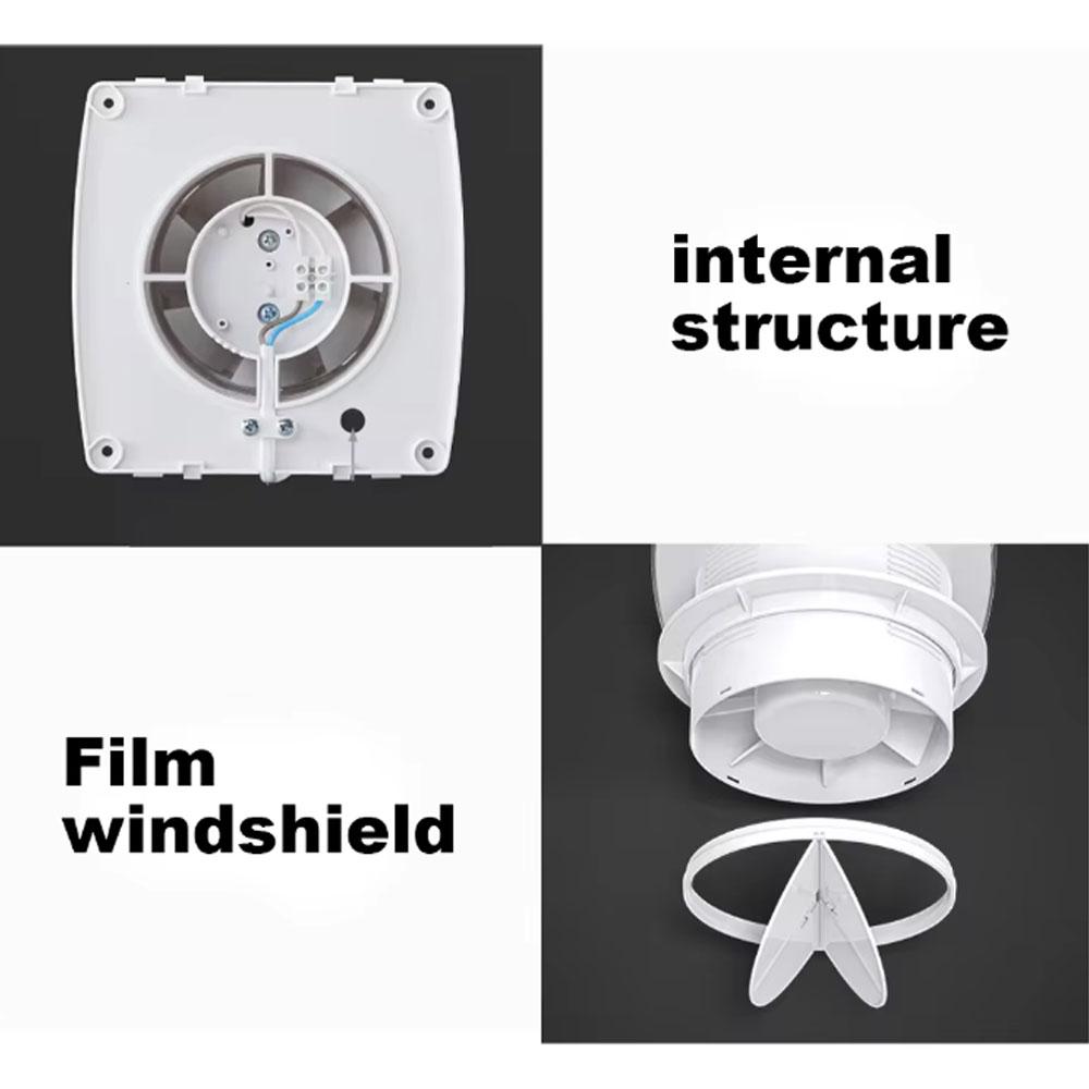 Bathroom Exhaust Fan 4 Inch Outlet Kitchen 2200rpm Waterproof Ventilator Wall Plastic Ventilation Extractor