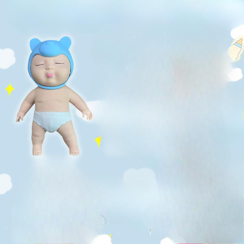 Снимающая стресс игрушка Песочная кукла Игрушка для снятия стресса Деформируемая кукла для снятия напряжения Кукла для сжимания лица Сжимающая кукла Музыкальная Медленный отскок