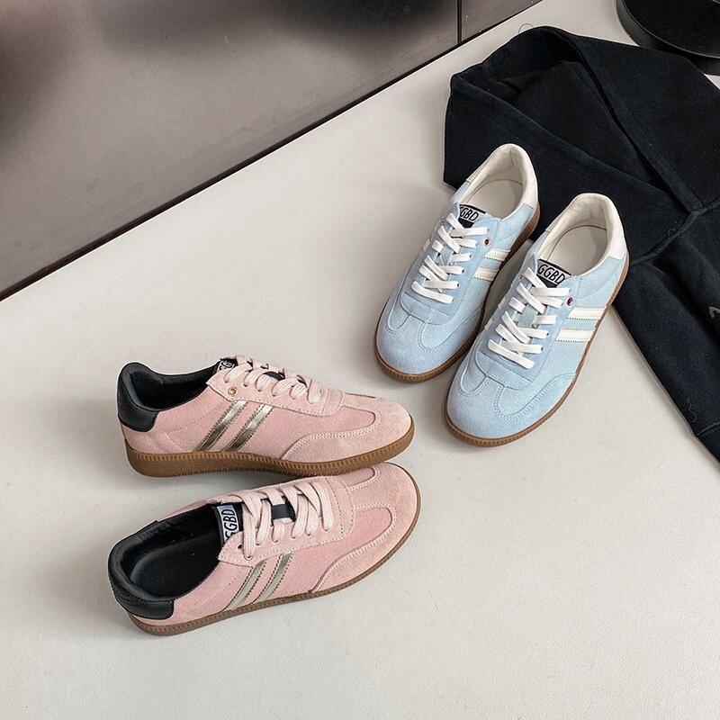 2025 лето и осень виноградная мама с теми же немецкими тренировочными туфлями женские ретро тренд универсальная цветовая гамма платформа повседневная спортивная обувь