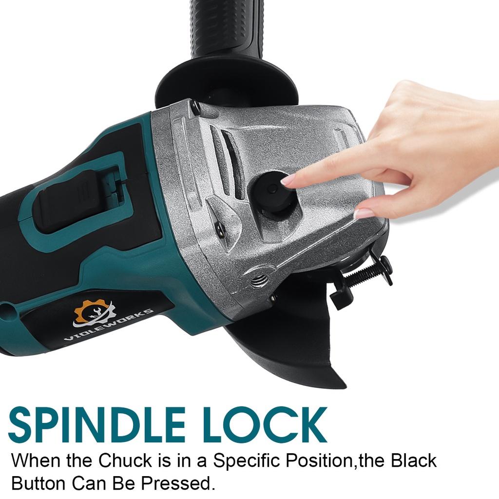 588VF 6 скоростей 2 в 1 Беспроводная угловая шлифовальная машина Полировщик автомобиля Бесщеточная электрическая угловая шлифовальная машина для батареи Makita 18 В