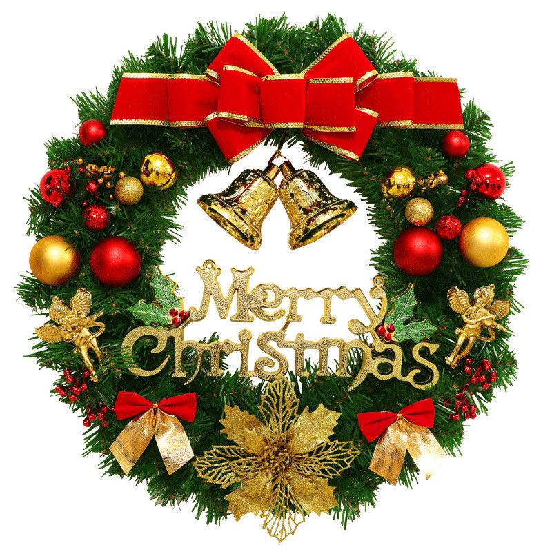 Рождественский венок кольцо из ротанга: 50/60/80СМ Подвеска на дверь и 2,7М Ротанговая гирлянда для украшения дерева/окна