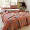 All-Cotton Yarn-Dyed Jacquard Gauze Blanket - Soft, Skin-Friendly Four-Season Bedspread