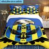 Duhok Sports Club Emblem 3PCS Bedding set,Ideal for 1pc Duvet Cover And 2pcs Pillowcases Perfect for Fan gift,Ideal for Bedroom, Dormitory