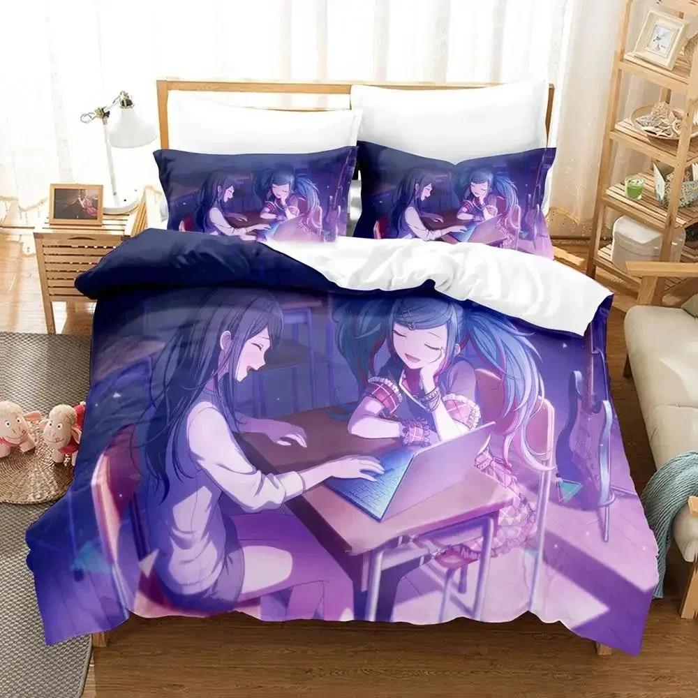 Anime Hoshino Ichika Project Sekai Bedding Set Duvet Cover Bed Set Quilt Cover Pillowcase Comforter King Queen Size Boys Adult