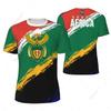 Jamaican Flag Color Football T-shirt For Men's Comfortable Run Sport Short Sleeve T Shirt