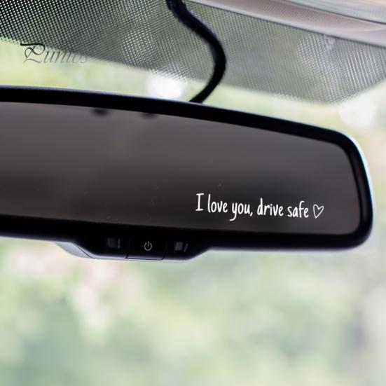 Наклейки I Love You Drive Safe на зеркало заднего вида виниловая наклейка для женщин водонепроницаемая декоративная наклейка на автомобиль аксессуары для автомобиля