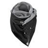 Women Cotton Print Horse Note Rose Star Warm Button Turban Scarf