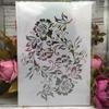 A4 29cm Rose Flower Garland DIY Layering Stencils Wall Painting Scrapbook Coloring Embossing Album Decorative Template