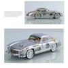 1/24 Scale BENZ 300SL Toys Cars Alloy Diecast Model 4 Doors Opened Front Wheel Steering Sound Light Vehices for Children's Gift