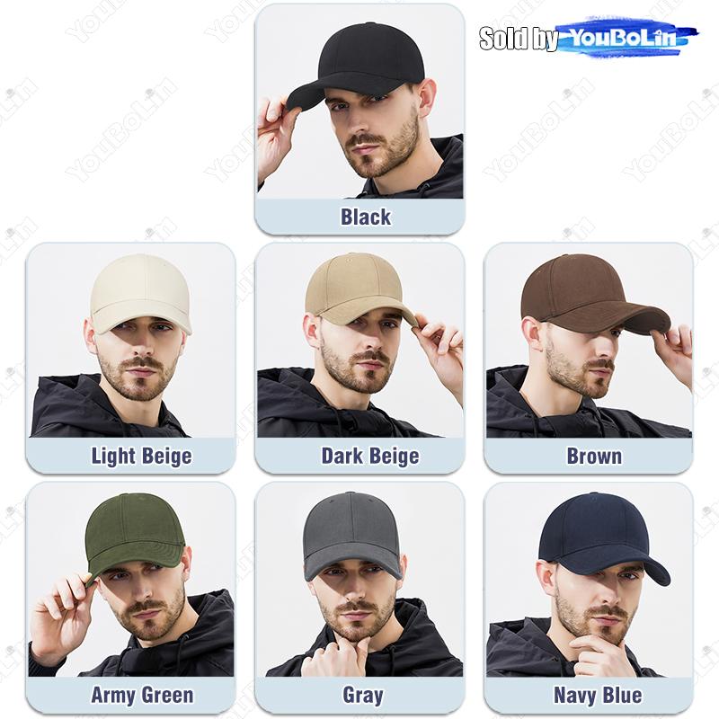 High Quality Simple Style Cotton Wide-Brim Stiff Top Baseball Cap Outdoor Casual Sports Sun Protection UV Blocking Duckbill Cap