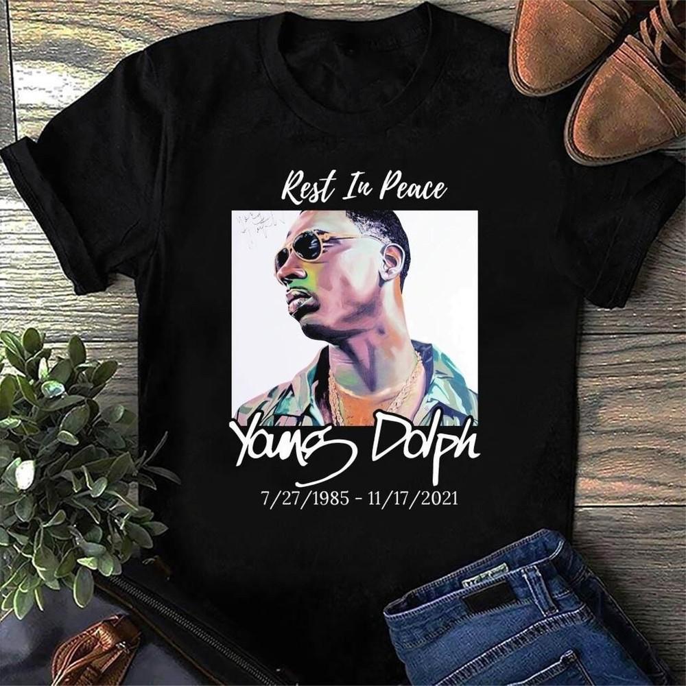 RIP Young Dolph Rest In Peace Gildan 1985 2021 Signature T-shirt Unisex T-Shirt