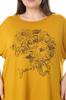 Женская блузка большого размера Одежда больших размеров Желтая блузка с цветочным принтом
