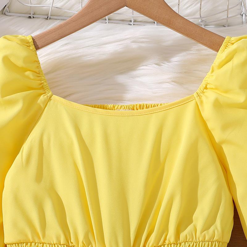 Милое платье для девочек, осеннее детское модное платье-качели с длинными рукавами, платье принцессы