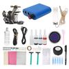 10 Wraps Tattoo Coil Machine Blue Mini Tattoo Power Supply Complete Tattoo Machine Set for