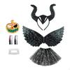 Костюм феи для девочек, юбка-пачка на Хэллоуин, готический ангел, падший ангел, дети