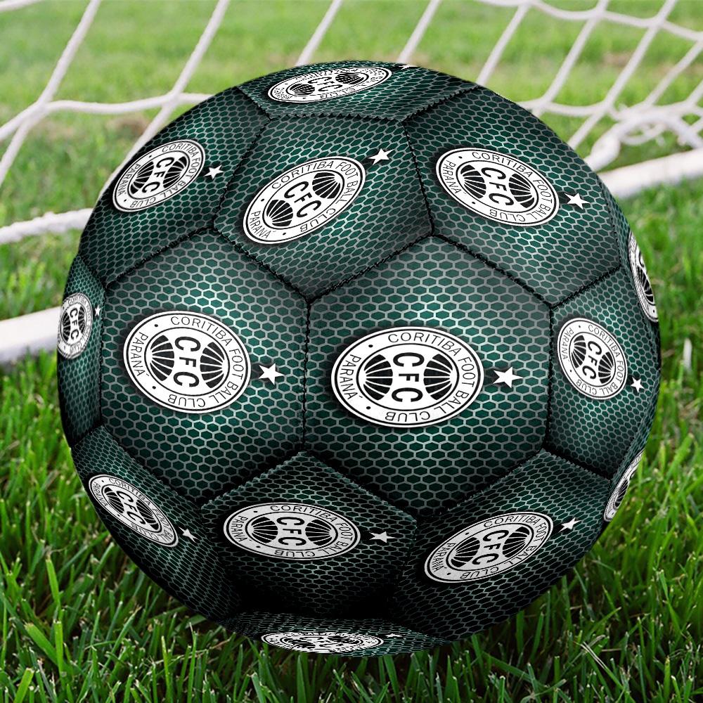 Cori-tiba Football Club Crest Printed Size 5 Soccer Balls, High-Quality, Anti-Slip, Protective Football, A Unique Gift , Birthdays, Christmas Gifts