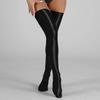Масло Блестящие Чулки выше колена Женские Гладкие Шелковистые Чулки до бедра Танцы на пилоне Высокоэластичное Сатиновое Белье для подвязок