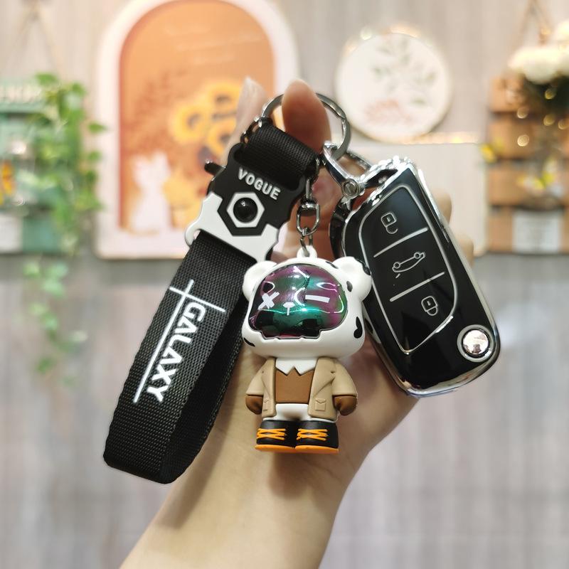 DS Master Xiongbing Iron General Car Remote Key Cover with Buckle – Unisex Car Key Aftermarket Accessory.