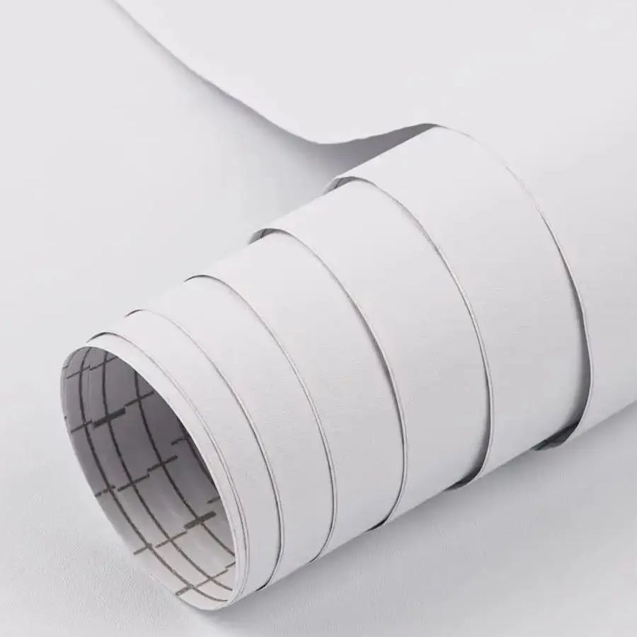 Однотонная матовая самоклеящаяся виниловая контактная бумага с эффектом инея, водонепроницаемые обои для домашнего декора, наклейка «сними и приклей»