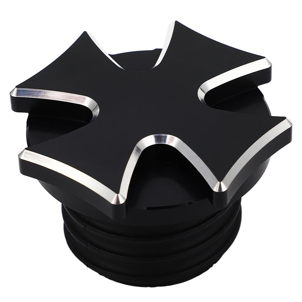 Motorcycle Gas Tank Oil Cap CNC Aluminum Fuel Gas Tank Vented Decorative Oil Cap Replacement for
