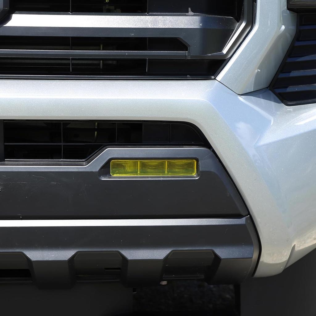 Fog Light Yellow Tinted Cover Trim for Toyota Tacoma 2024 2025, Car Exterior Decoration Accessories (Vinly)